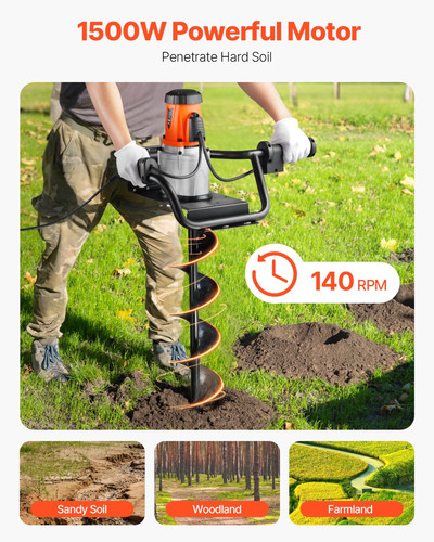 Electric post hole digger - post,